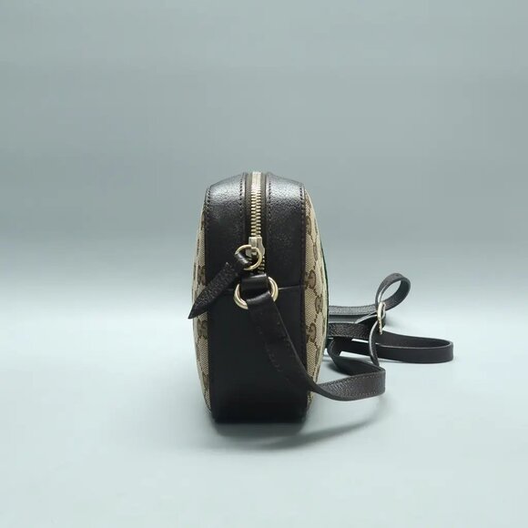 GUCCI Webby Bee Brown Cloth Shoulder Bag 659-022825 - Picture 3 of 11